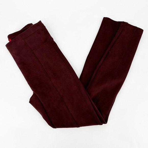 Spanx Shapewear Faux Suede Leggings • Dark Terracotta Size Small - Picture 1 of 8